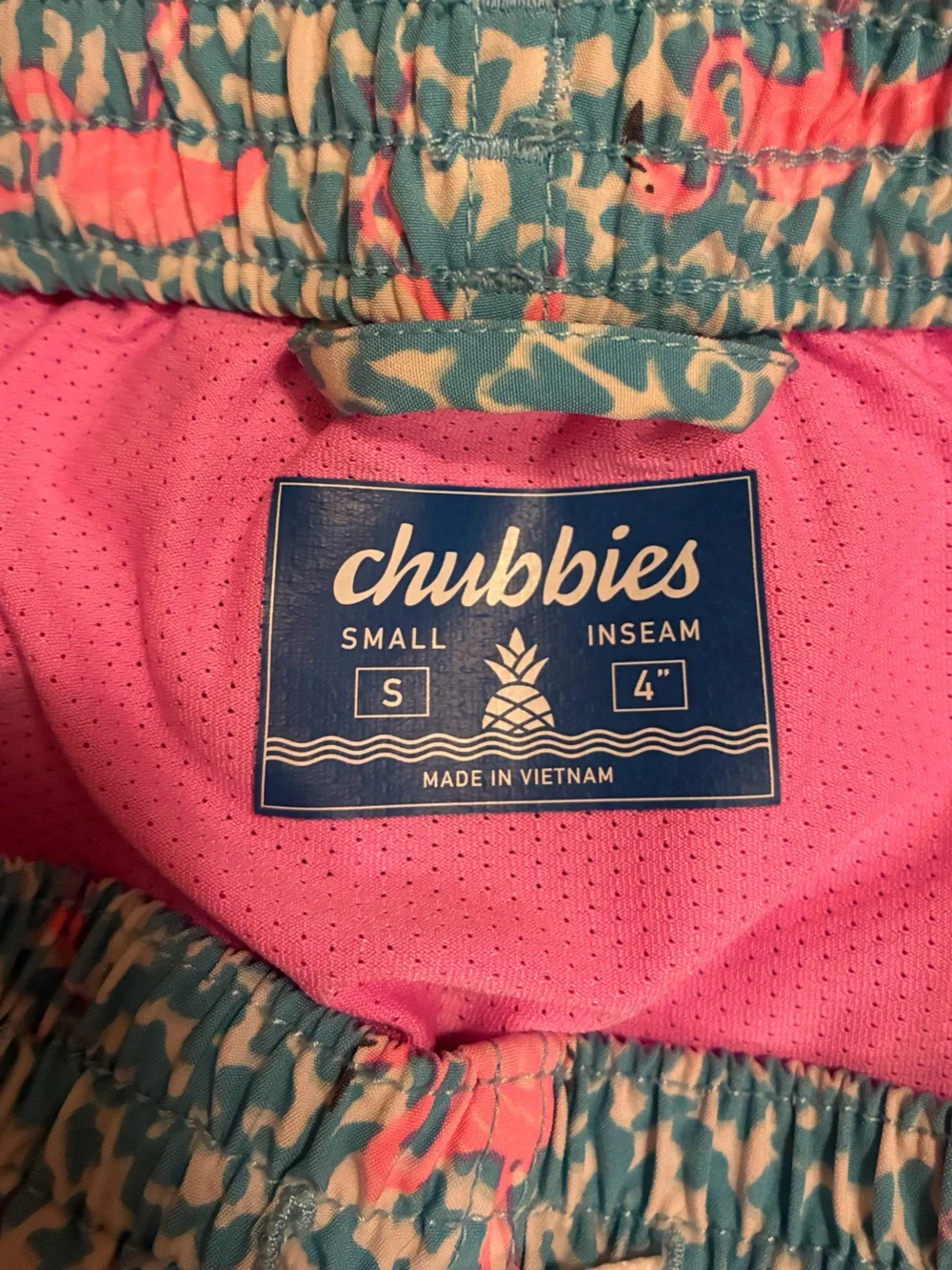 Chubbies Flamingo Swim Trunks with Pink Liner